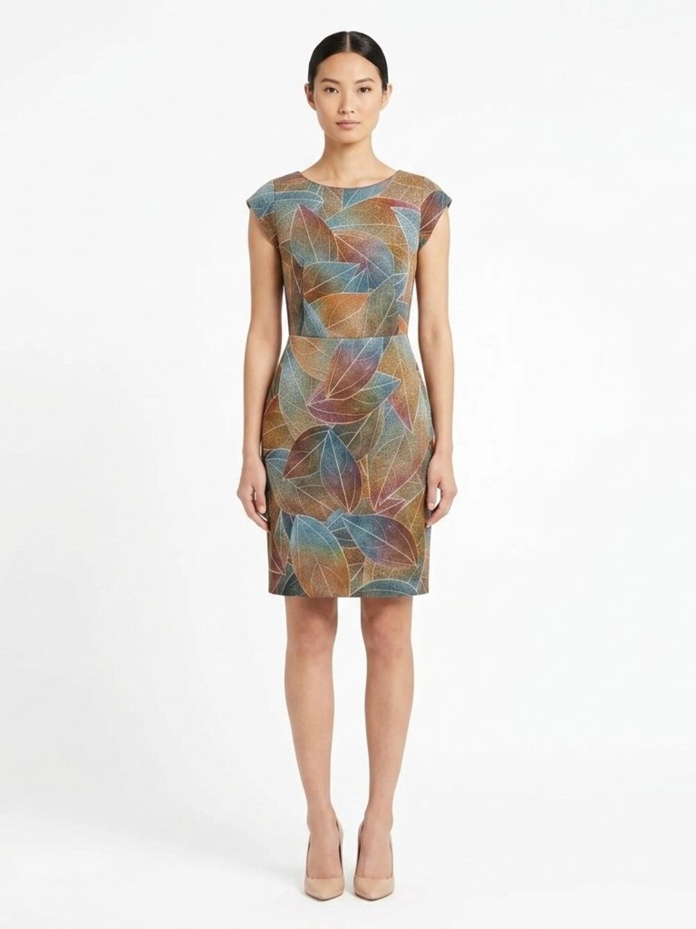 Escada Sport "Fantasy" Print Scuba Cap Sleeve Dress- Sz. 32/XS